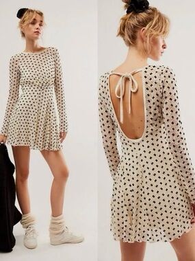 Free People Cream Mini Dress